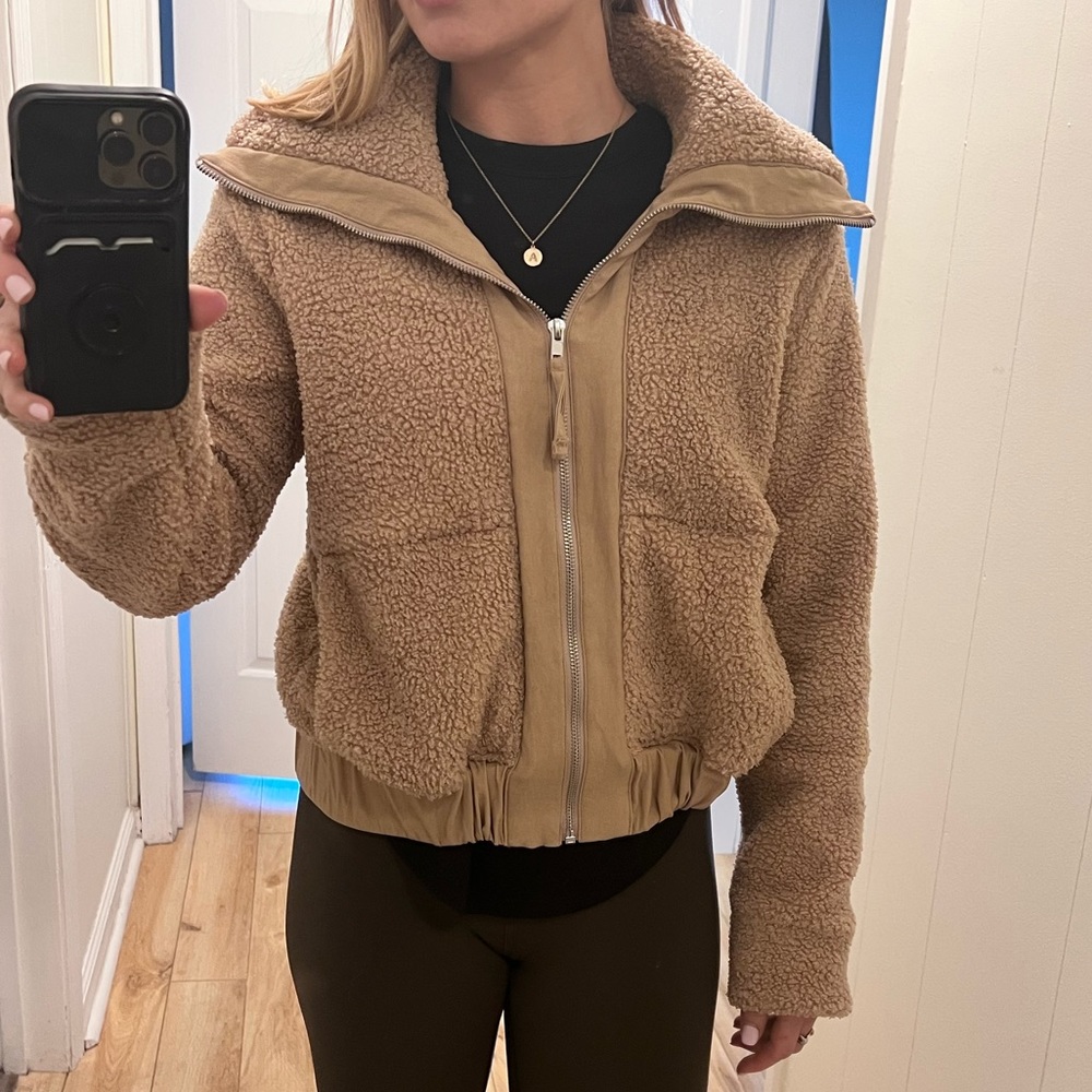 Fuzzy Bomber Jacket
